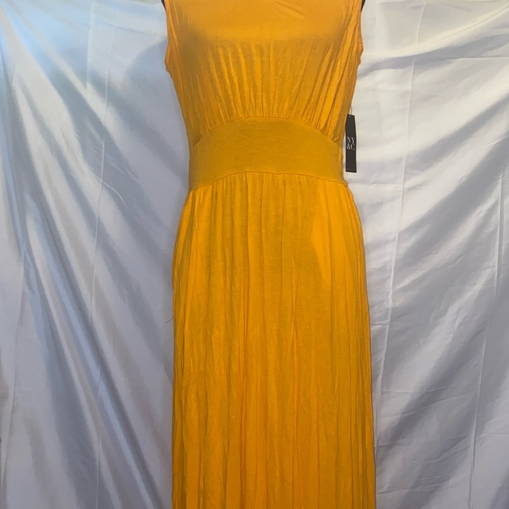 NWT Ny&c Light orange maxi dress large NY & CO